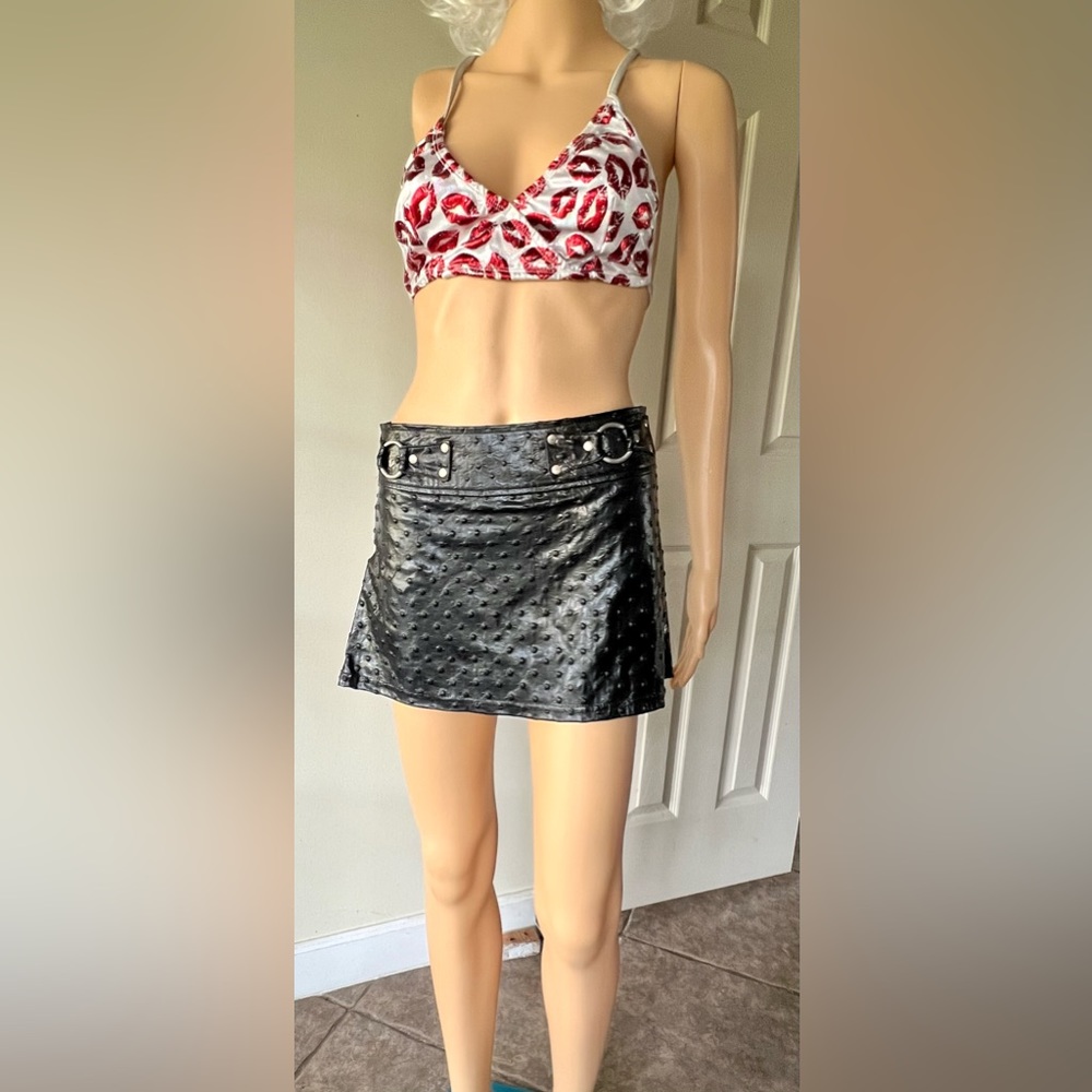 Lip Service Black Vinyl Skirt